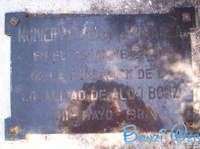 Municipalidad de La Matanza en el 75 aniversario de la fundación de la localidad de Aldo Bonzi. 1911 mayo 1986